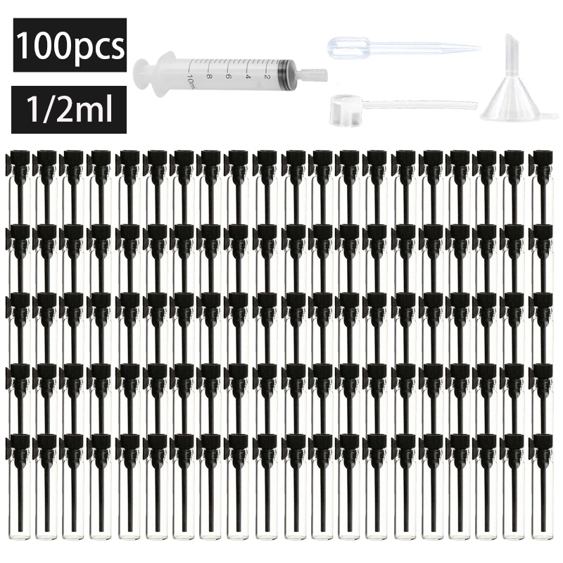 Oud Perfume Spray - 100/300PCS+4 accessories 1/2ml clear glass perfume