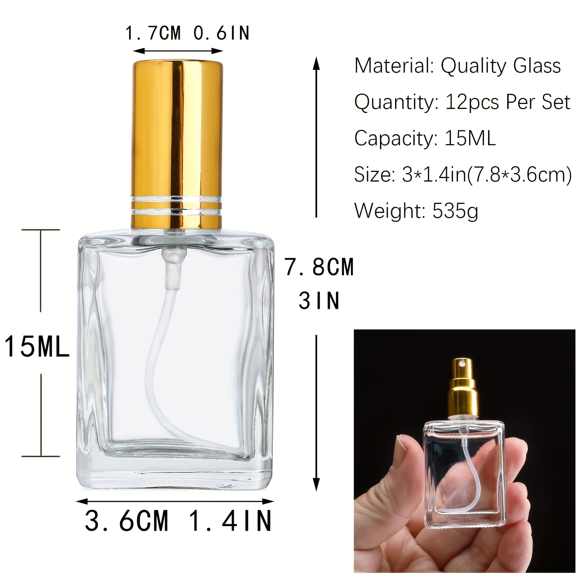 12pcs+6 accessories 15ml trans - Oud Perfume Spray 评论和价格