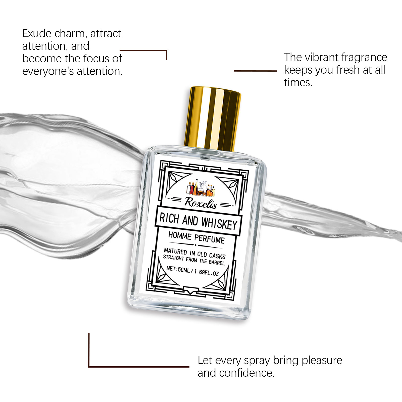 Roxelis 50ml Charm Whisky Men' - Perfume Fragrance Tous 评论和价格